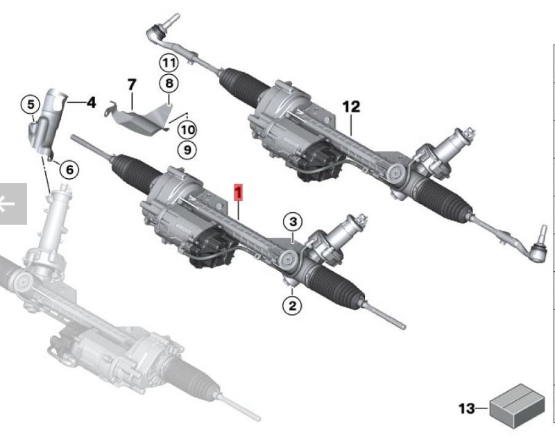 OE:32106874852 Warranty ZF electric steering mechanism