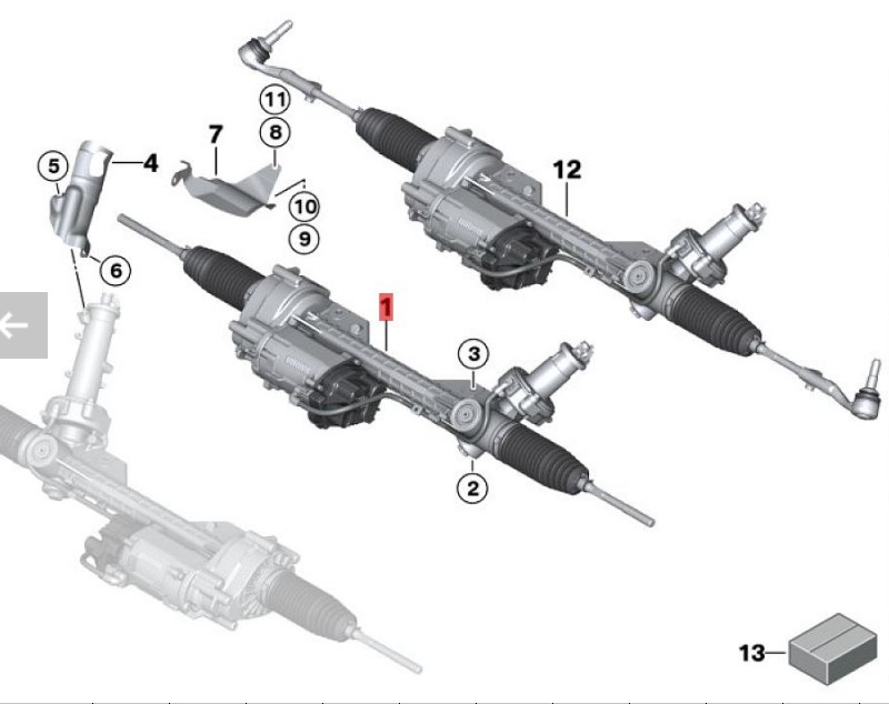 OE:32106864769 Warranty ZF electric steering mechanism