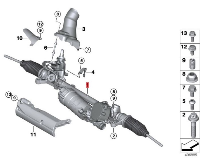 OE:32106896888 Warranty Electric steering mechanism