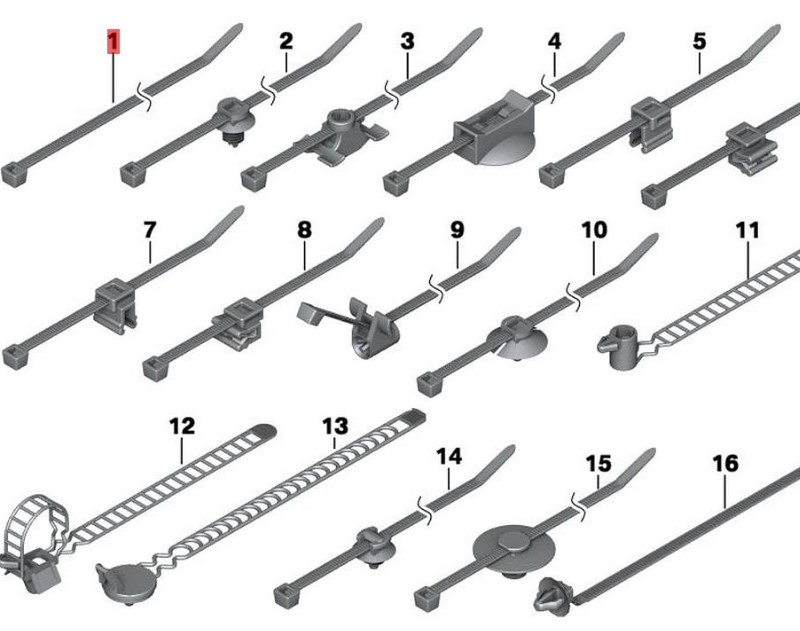 OE:61131377134 Wire tie L=292MM/B=4.8MM