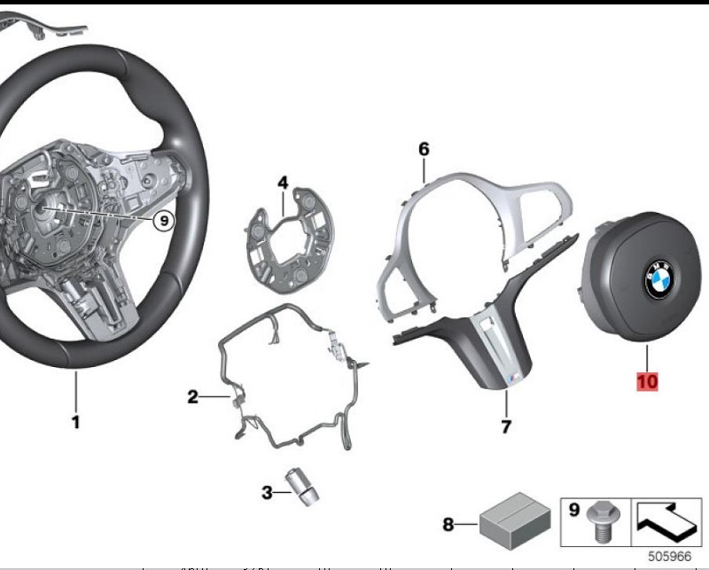 OE:32308077430 Driver's side airbag module