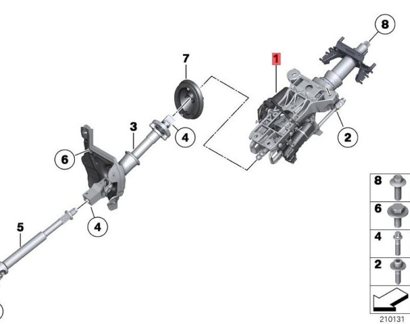 OE:32306788155 Steering column with electric adjustment