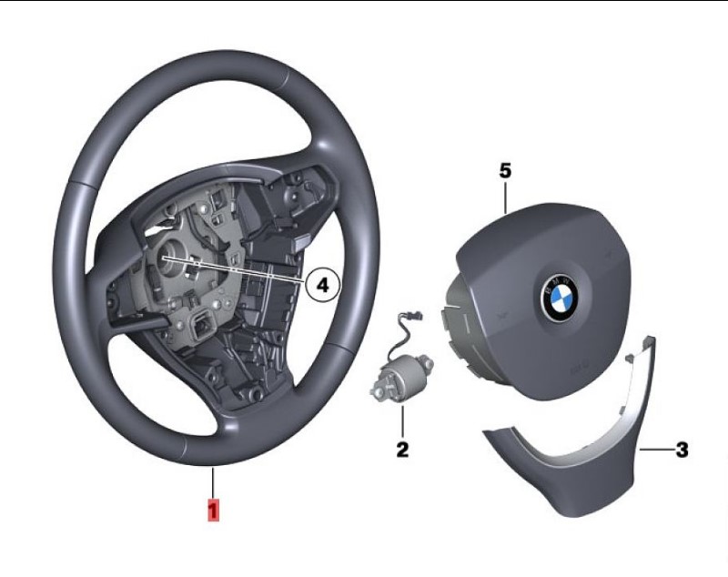 OE:32336790886 Leather steering wheel flange