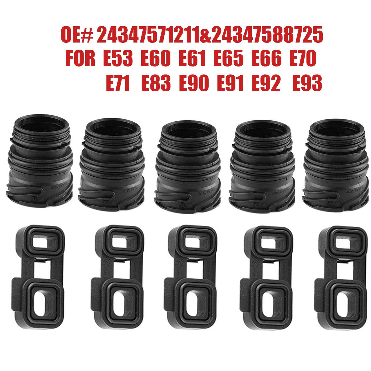 5 sets of mechatronic sealing bushings with adapter for BMW E53 E65 E66 E70 E71 E90