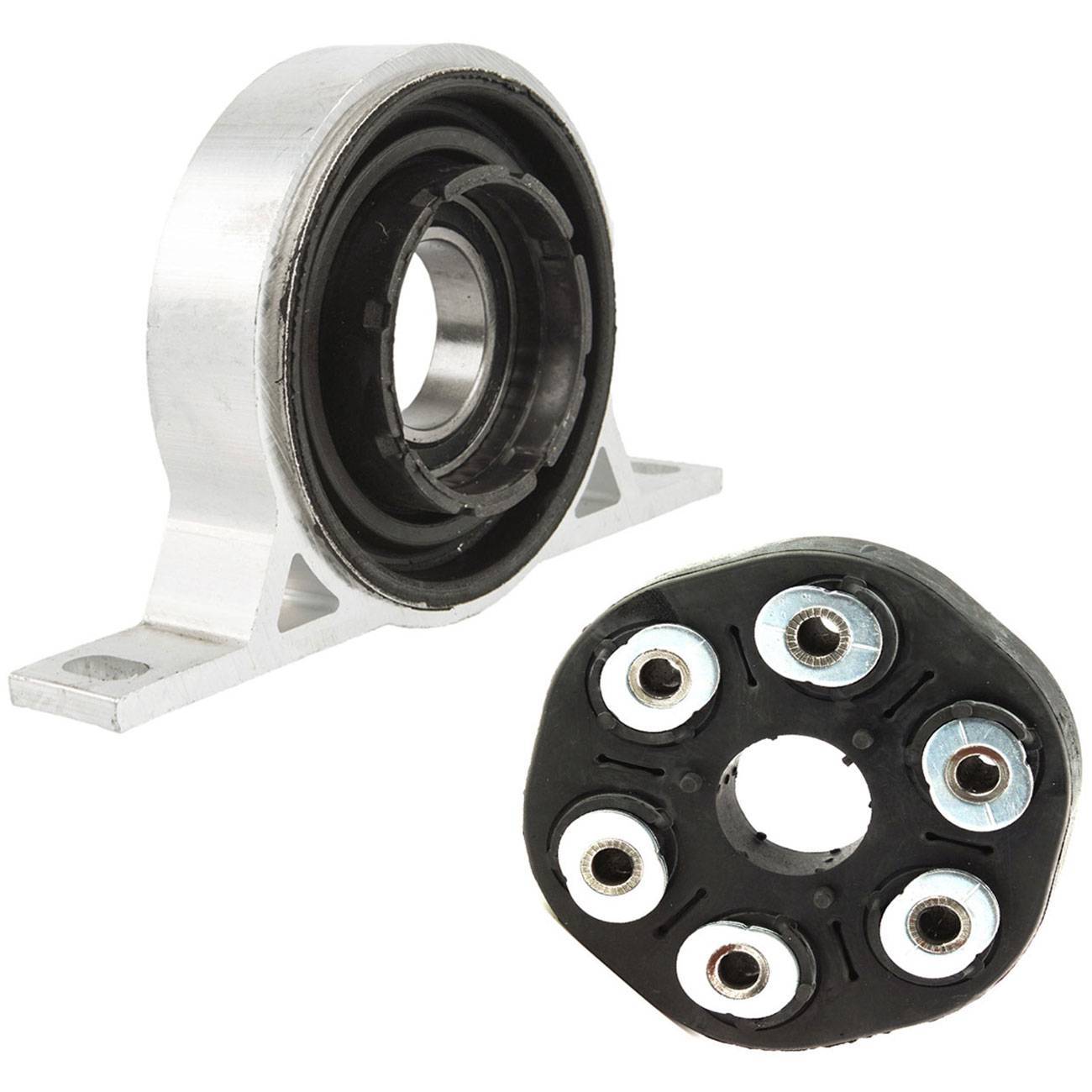 Flexible cardan shaft disc + set of bearings for the central support of the cardan shaft for BMW E60 E63 E64