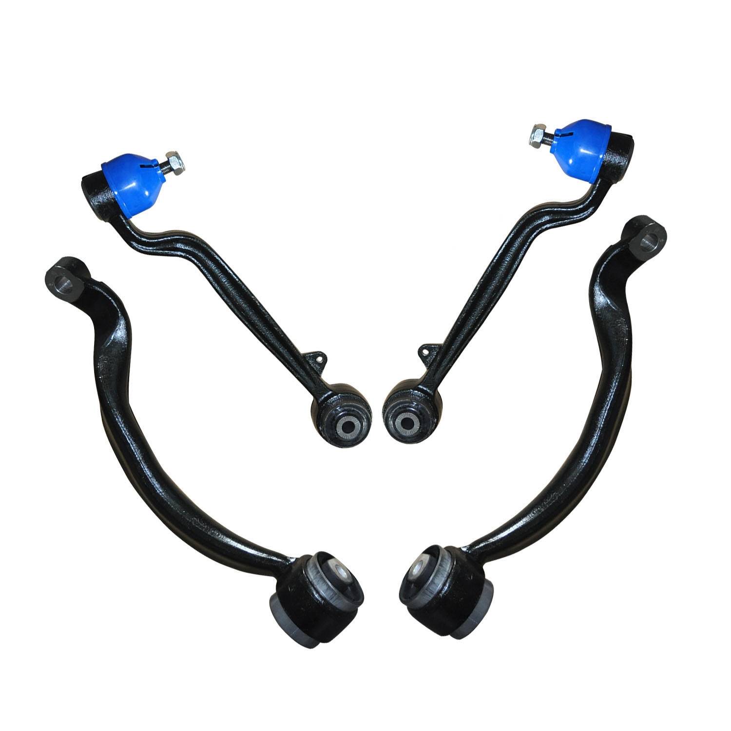4 PIECES. NEW FOR Land Rover 03-12 front upper + lower arm suspension kit