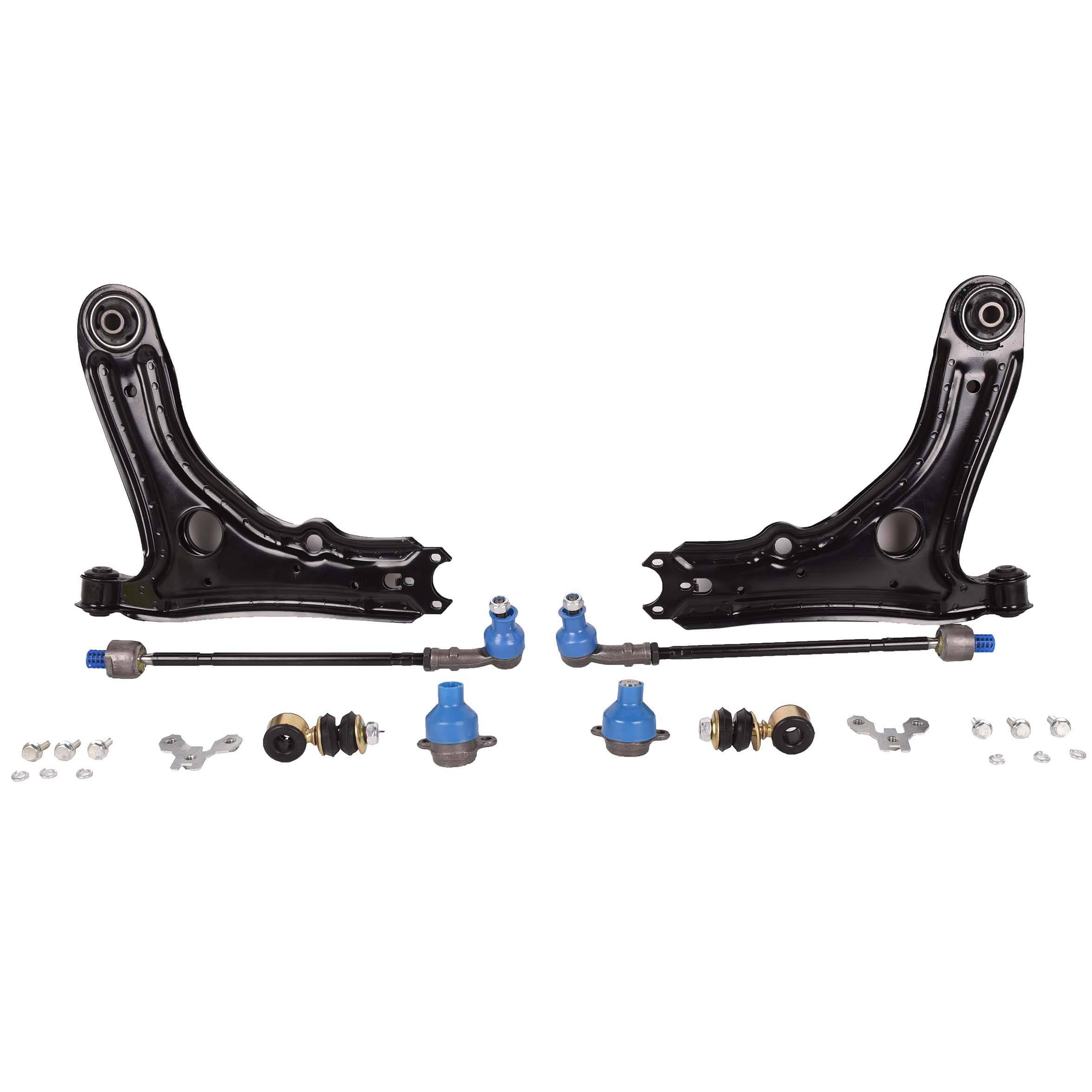 8 Piece new front control arm ball joint steering knuckle for VW Golf Jetta
