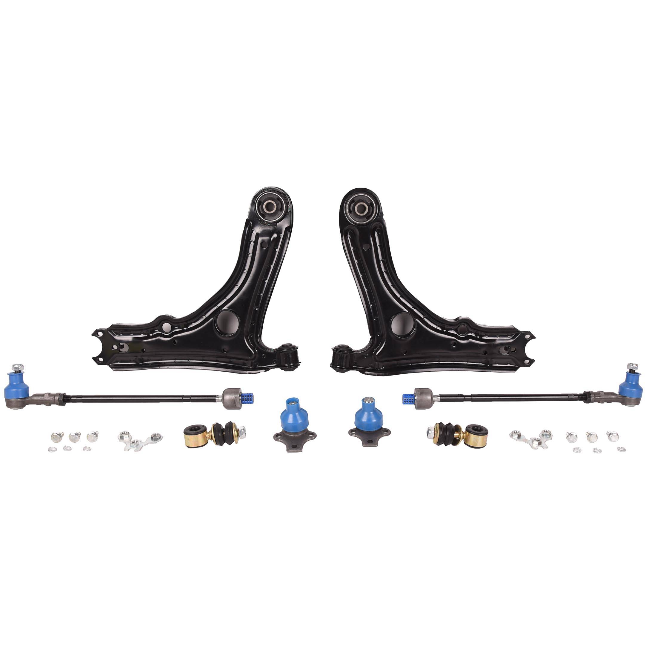 8 Piece new front control arm ball joint steering knuckle for VW Golf Jetta