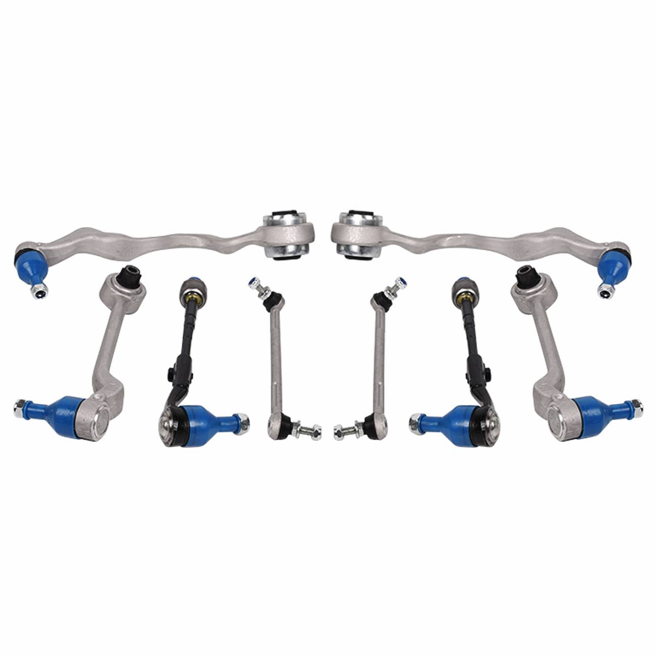 8 pcs, front control arm, ball joint, anti stabilizer, steering link, kits for BMW E90 06-13