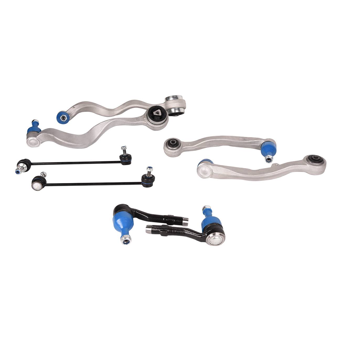 8 pcs. BMW Front Lower Rear + Front Steering Links Transverse Stabilizer Link Kit