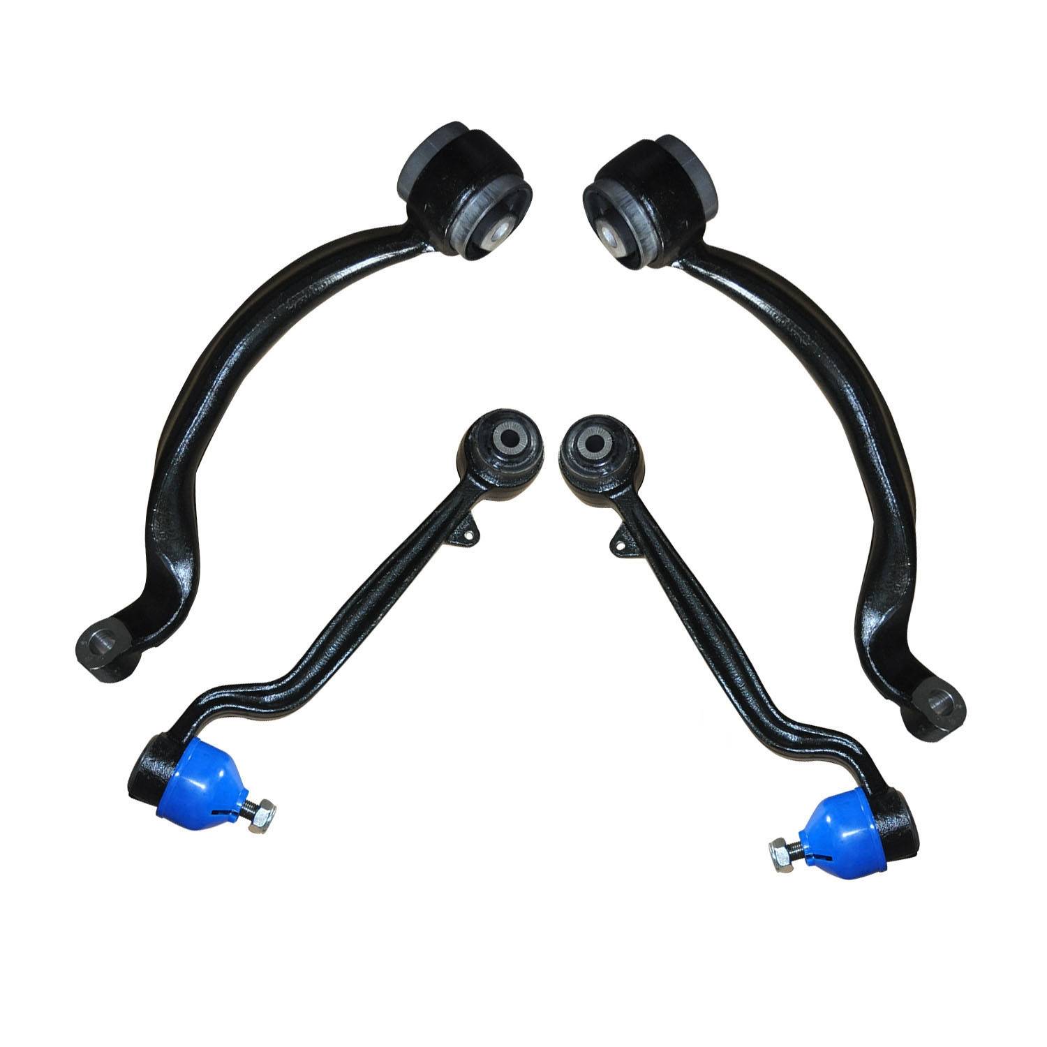 4 PIECES. NEW FOR Land Rover 03-12 front upper + lower arm suspension kit