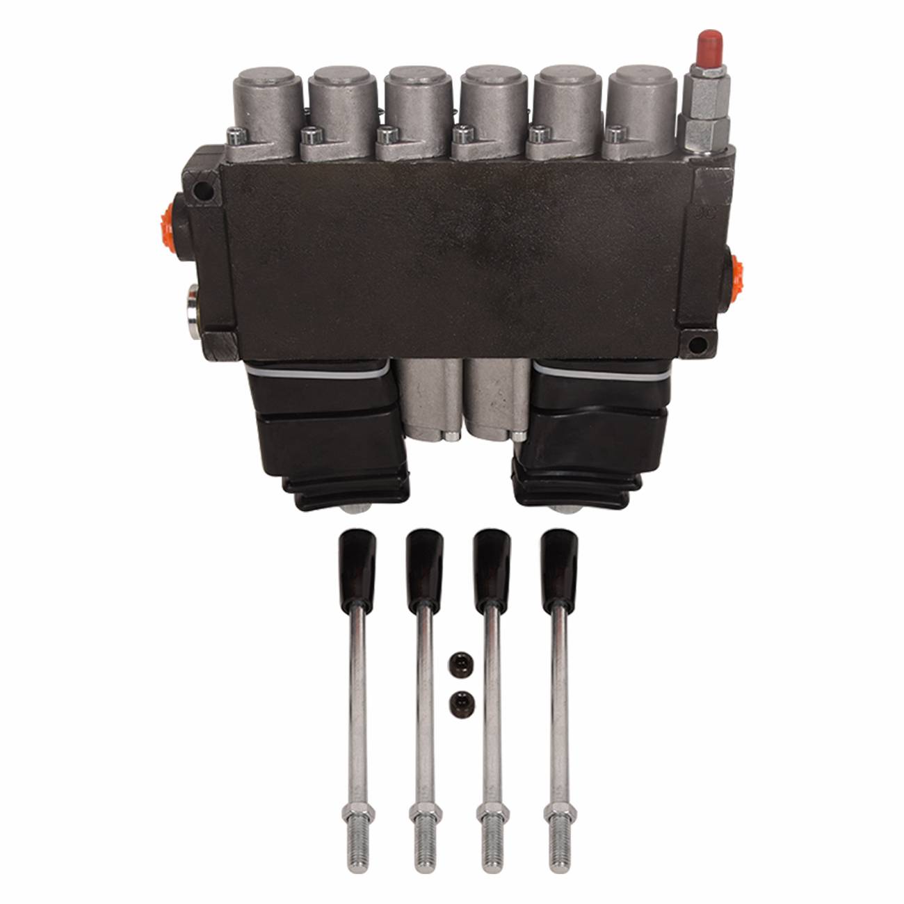 New backhoe hydraulic valve with 4 joysticks 6 spools 11 gallons per minute