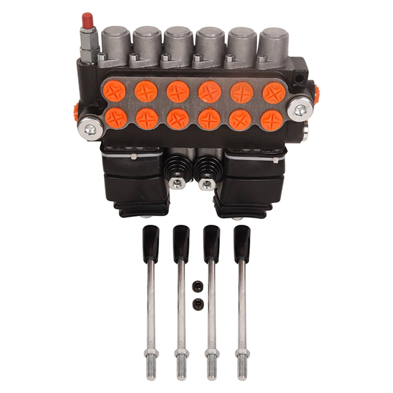New backhoe hydraulic valve with 4 joysticks 6 spools 11 gallons per minute