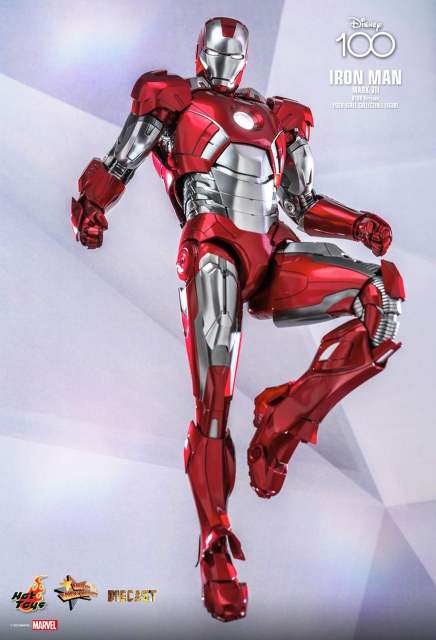 Hot Toys 1/6 MMS696D54 Disney 100 Iron Man Mark 7 VII D100 Version  [Hot Toys Exclusive] IN STOCK