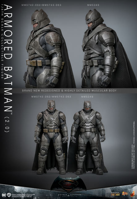 Hot Toys 1/6 MMS742D62 - Batman v Superman: Dawn of Justice - Armored Batman (2.0) PRE-ORDER