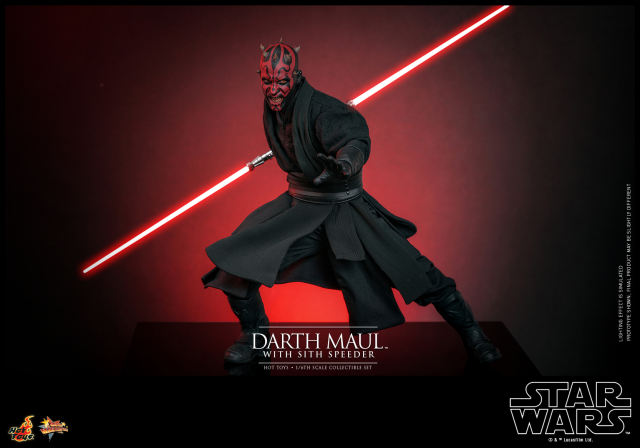 Hot Toys 1/6 MMS749 - Star Wars Episode I: The Phantom Menace - Darth Maul with Sith Speeder Set
