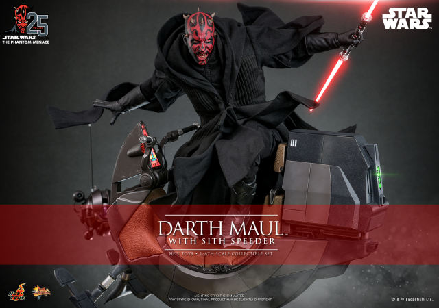 Hot Toys 1/6 MMS749 - Star Wars Episode I: The Phantom Menace - Darth Maul with Sith Speeder Set