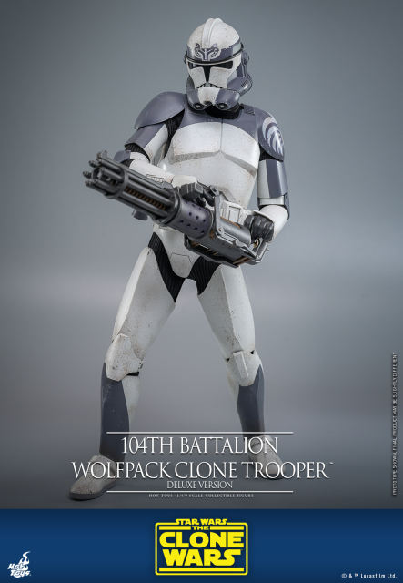 Hot Toys 1/6 TMS143 - Star Wars: The Clone Wars - 104th Battalion Wolfpack Clone Trooper (Deluxe Version) IN STOCK