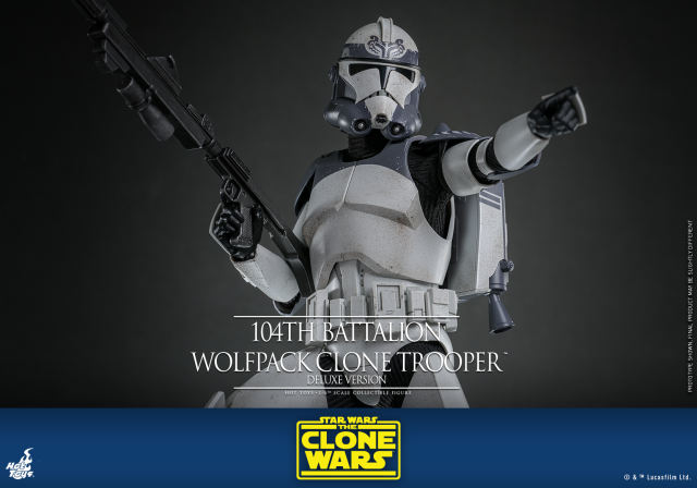 Hot Toys 1/6 TMS143 - Star Wars: The Clone Wars - 104th Battalion Wolfpack Clone Trooper (Deluxe Version) IN STOCK