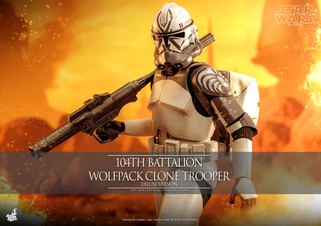Hot Toys 1/6 TMS143 - Star Wars: The Clone Wars - 104th Battalion Wolfpack Clone Trooper (Deluxe Version) IN STOCK