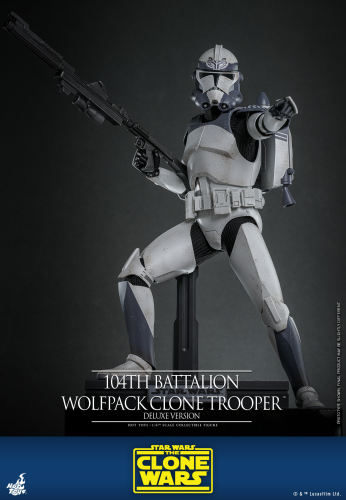 Hot Toys 1/6 TMS143 - Star Wars: The Clone Wars - 104th Battalion Wolfpack Clone Trooper (Deluxe Version) IN STOCK