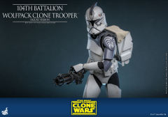 Hot Toys 1/6 TMS143 - Star Wars: The Clone Wars - 104th Battalion Wolfpack Clone Trooper (Deluxe Version) IN STOCK