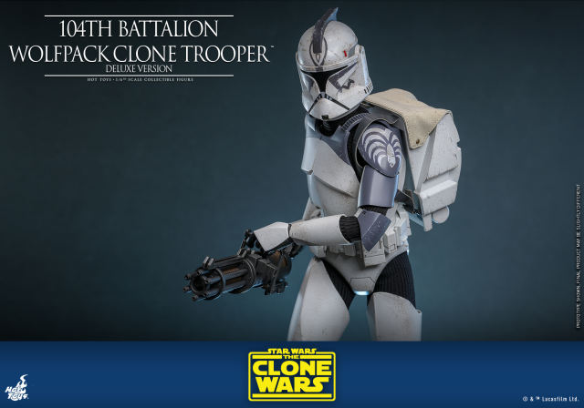 Hot Toys 1/6 TMS143 - Star Wars: The Clone Wars - 104th Battalion Wolfpack Clone Trooper (Deluxe Version) IN STOCK