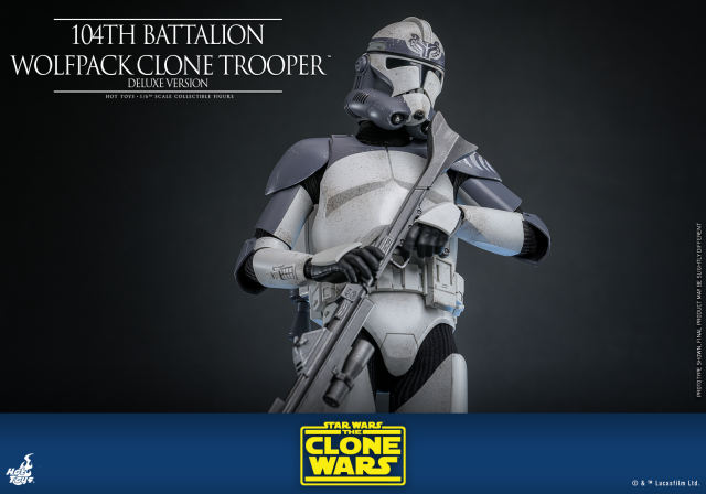 Hot Toys 1/6 TMS143 - Star Wars: The Clone Wars - 104th Battalion Wolfpack Clone Trooper (Deluxe Version) IN STOCK