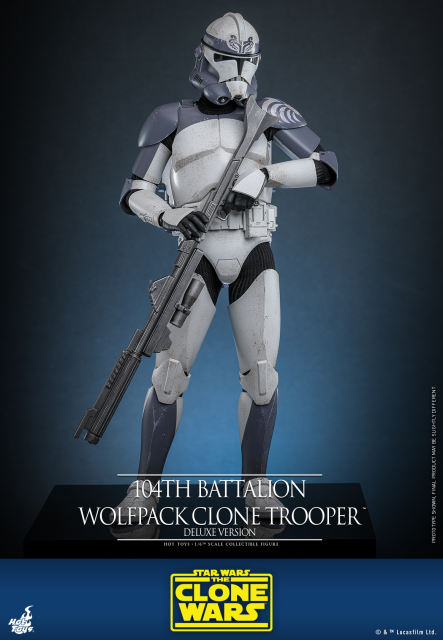 Hot Toys 1/6 TMS143 - Star Wars: The Clone Wars - 104th Battalion Wolfpack Clone Trooper (Deluxe Version) IN STOCK