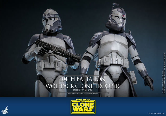 Hot Toys 1/6 TMS143 - Star Wars: The Clone Wars - 104th Battalion Wolfpack Clone Trooper (Deluxe Version) IN STOCK