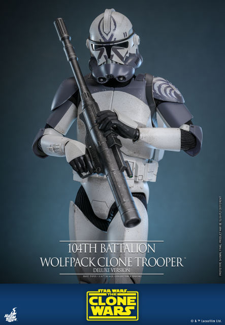 Hot Toys 1/6 TMS143 - Star Wars: The Clone Wars - 104th Battalion Wolfpack Clone Trooper (Deluxe Version) IN STOCK