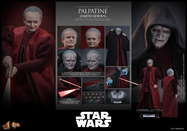 Hot Toys 1/6 MMS805 - Star Wars: Episode III – Revenge of the Sith - Palpatine (Darth Sidious) PRE-ORDER