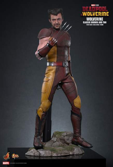 Hot Toys 1/6 MMS831 DEADPOOL & WOLVERINE WOLVERINE (CLASSIC BROWN AND TAN) EXCLUSIVE