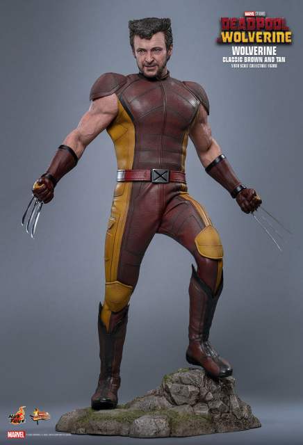Hot Toys 1/6 MMS831 DEADPOOL & WOLVERINE WOLVERINE (CLASSIC BROWN AND TAN) EXCLUSIVE
