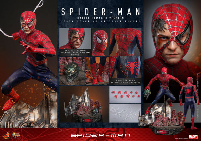 Hot Toys 1/6 MMS859 - Spider-Man - Spider-Man (Battle Damaged Version) PRE-ORDER