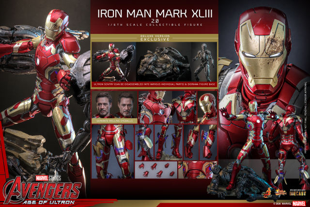 Hot Toys 1/6 MMS866D81 - Avengers Age of Ultron - Iron Man Mark XLIII (2.0) Deluxe Version PRE-ORDER