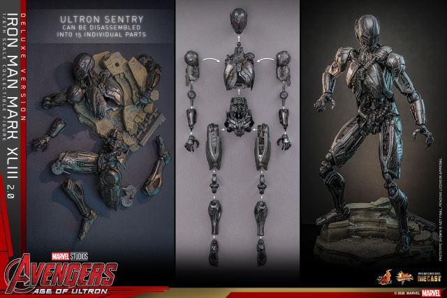 Hot Toys 1/6 MMS866D81 - Avengers Age of Ultron - Iron Man Mark XLIII (2.0) Deluxe Version PRE-ORDER