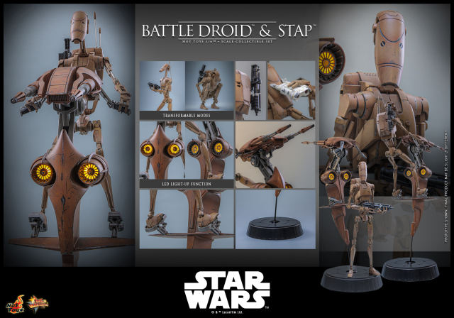 Hot Toys 1/6 MMS887 - Star Wars: The Phantom Menace™ - Battle Droid™ & STAP™ Set PRE-ORDER