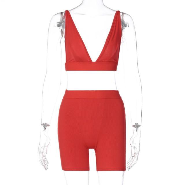 Women Sporty Yoga Suits 2 Pcs Sets Workout Fits