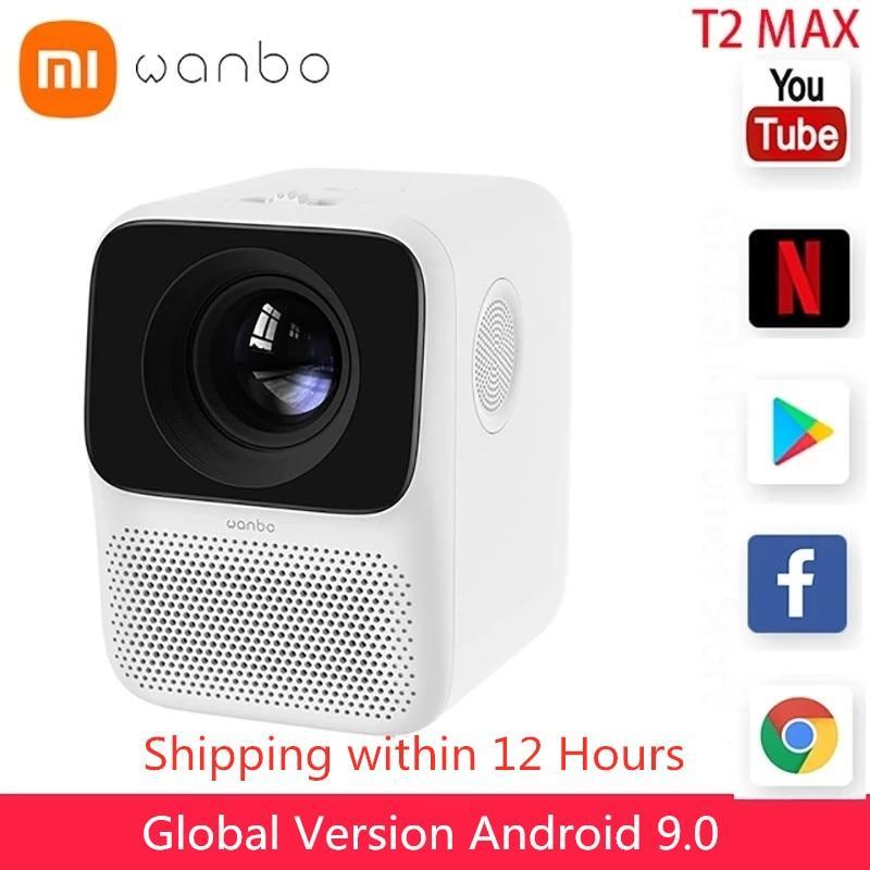 Global Version Wanbo T2 MAX LCD Projector LED Support Vertical keystone Correction Portable Mini Home Theater Xiomi Projector