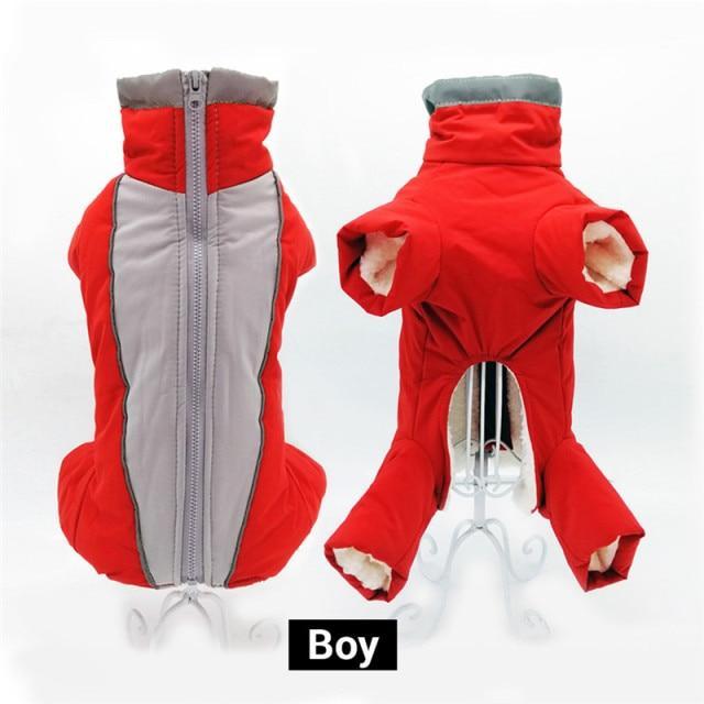 Warm Waterproof Down Jacket Winter Overalls for Small Dog