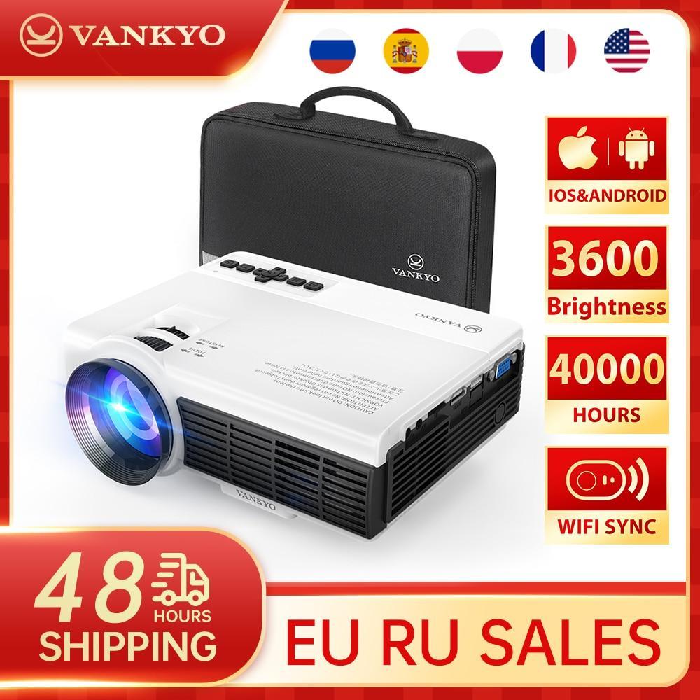 VANKYO Leisure 3W mini Projector Support 1920*1080P 170'' Wifi Sync Display Portable Projector for TV Stick PS4