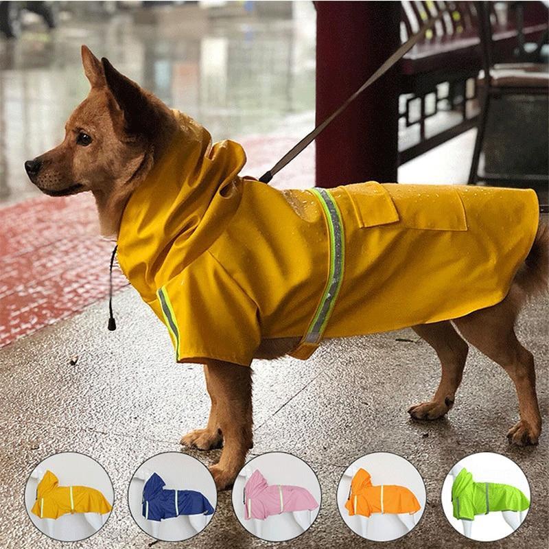 S-5XL Pets Reflective Waterproof Raincoats