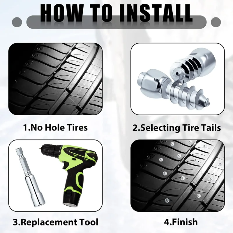 Carbide Screw Tire Studs Wheel Tyre Snow Studs Snow Tire Spikes Trim Screw in Tire Studs with Installation Tool for Car Truck Bicycle Boot Motorcycle ATV SUV Auto Accessories, 12 mm (150 Pieces)