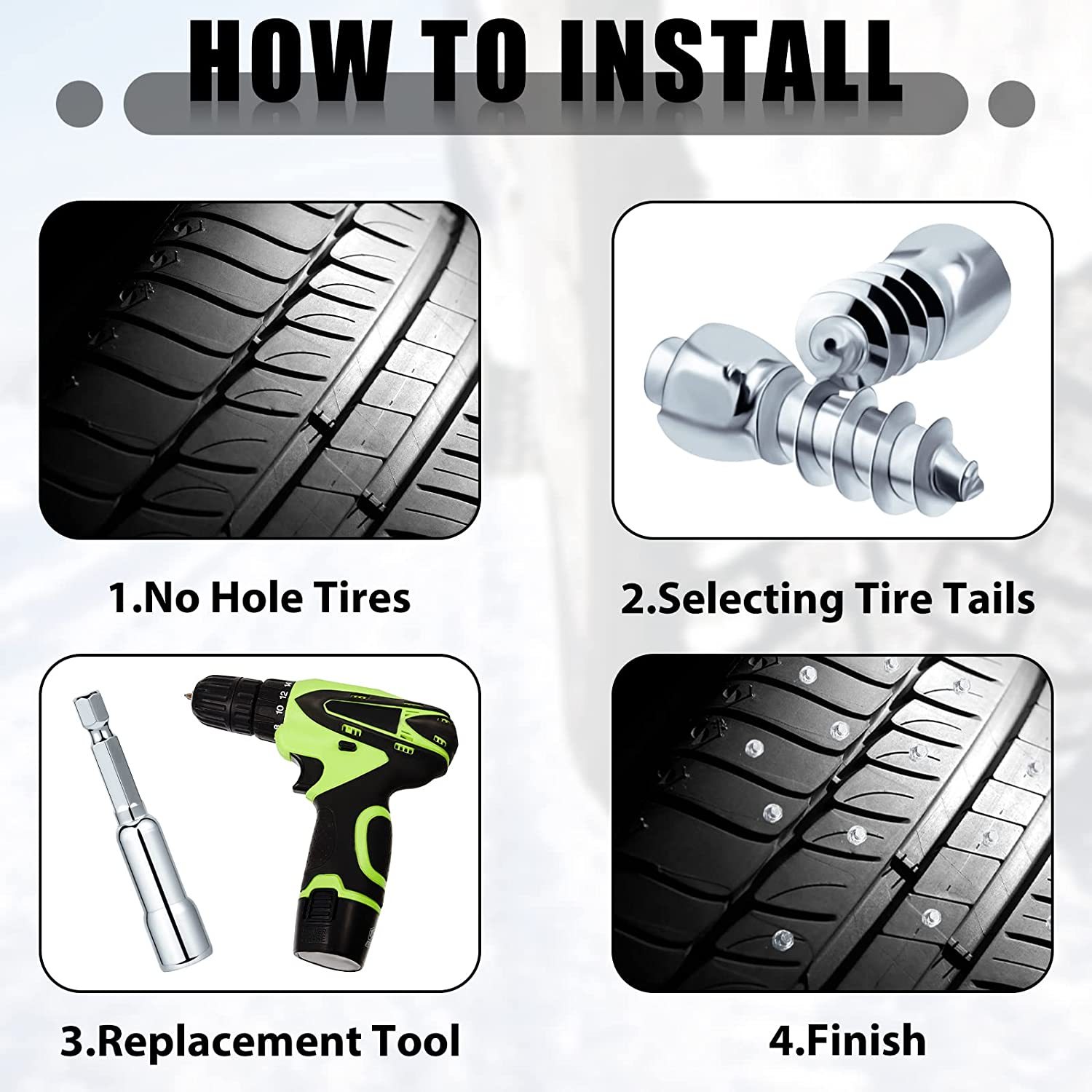 Carbide Screw Tire Studs Wheel Tyre Snow Studs Snow Tire Spikes Trim Screw in Tire Studs with Installation Tool for Car Truck Bicycle Boot Motorcycle ATV SUV Auto Accessories, 12 mm (150 Pieces)