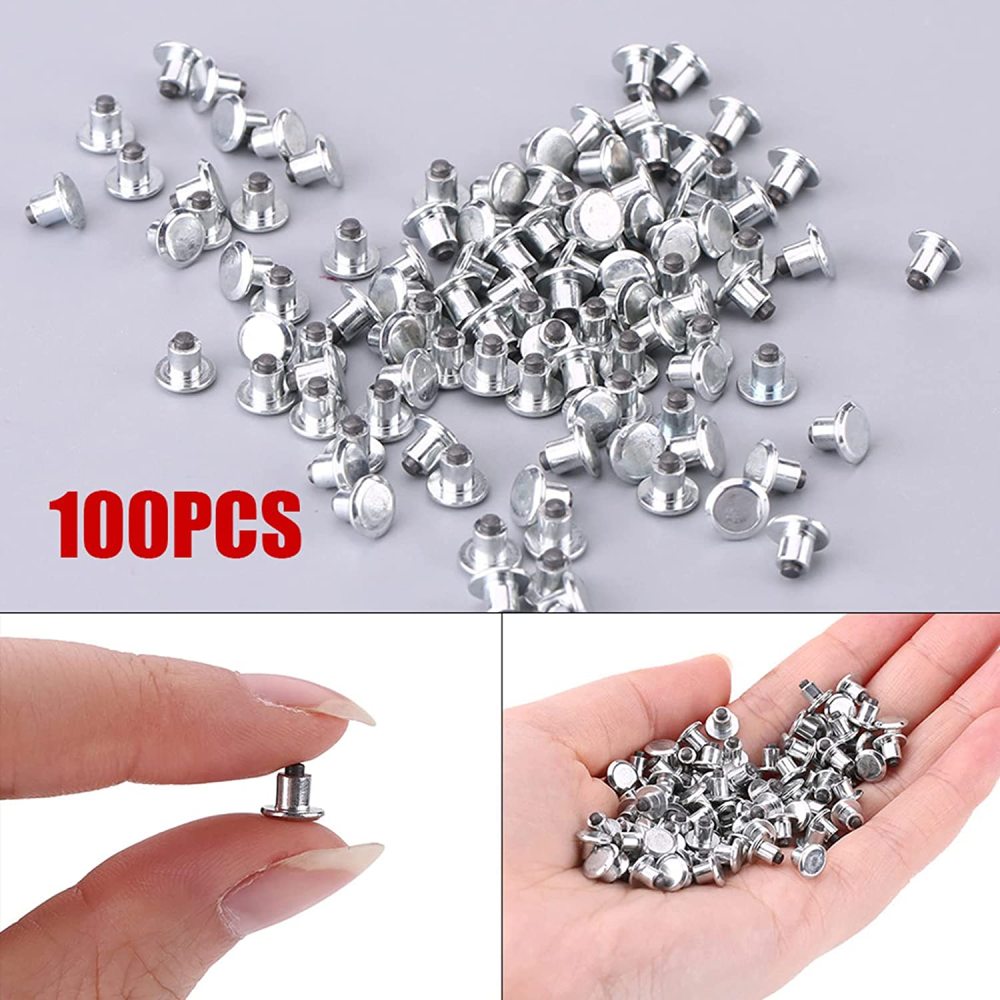 Tire Stud Screws,100pcs 6.5mm/0.26" Wheel Tyre Stud Screws Snow Tire Spikes for Bike Car Motorcycle ATV Shoes Steel &amp; Tungsten Steel