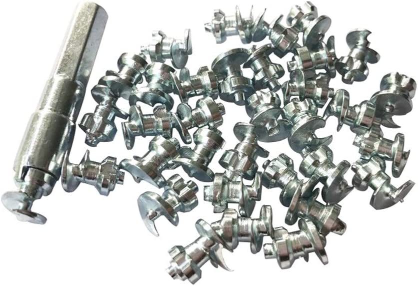 Marrkey Tires Studs/Screw Snow Carbide Spikes/Wheel Tyres Studs for Racing car,Bicycle,Bike,Fat Bikes, Scooters Tires,Running Shoes Boots in Winter 7 * 9.9mm 100PCS