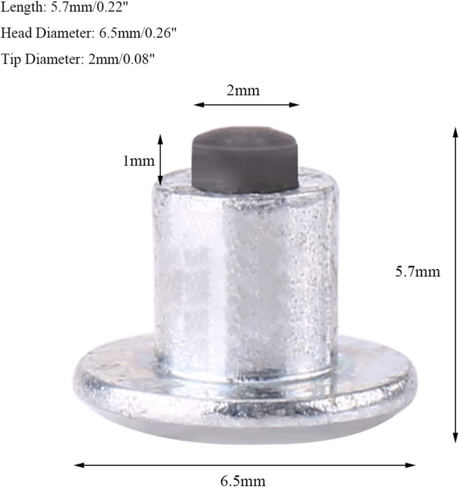 Tire Stud Screws,100pcs 6.5mm/0.26" Wheel Tyre Stud Screws Snow Tire Spikes for Bike Car Motorcycle ATV Shoes Steel &amp; Tungsten Steel