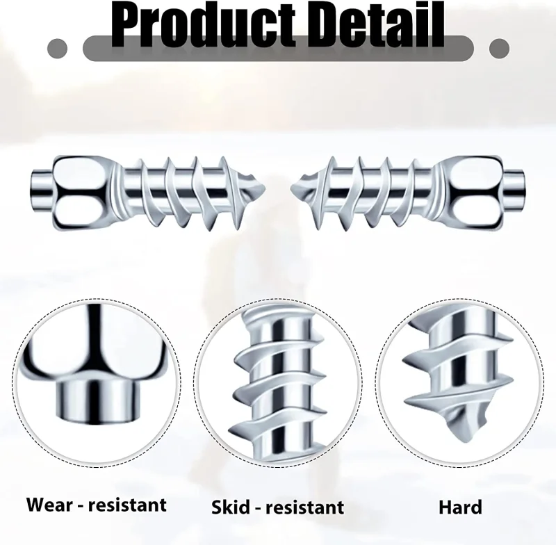 Carbide Screw Tire Studs Wheel Tyre Snow Studs Snow Tire Spikes Trim Screw in Tire Studs with Installation Tool for Car Truck Bicycle Boot Motorcycle ATV SUV Auto Accessories, 12 mm (150 Pieces)