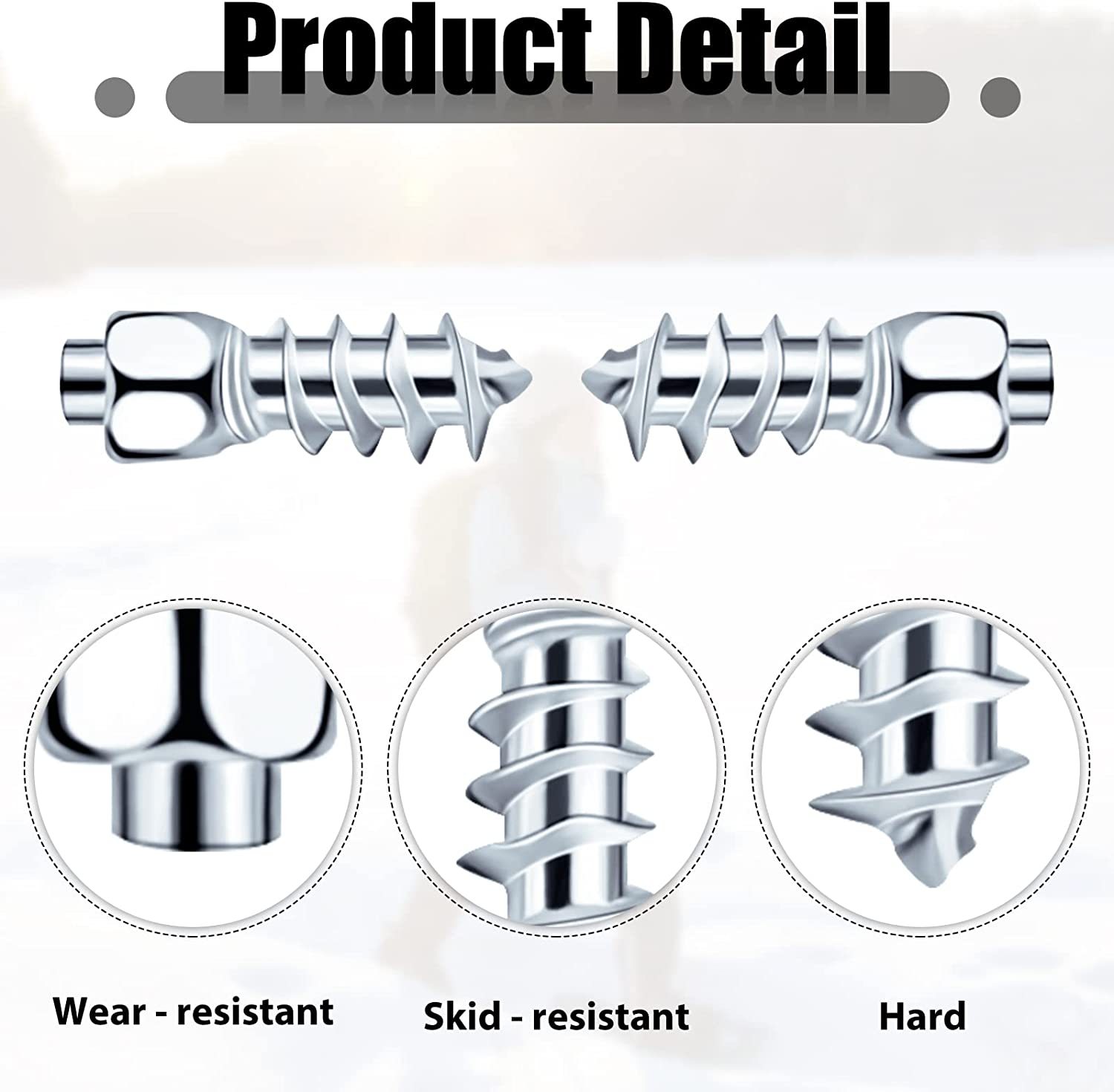 Carbide Screw Tire Studs Wheel Tyre Snow Studs Snow Tire Spikes Trim Screw in Tire Studs with Installation Tool for Car Truck Bicycle Boot Motorcycle ATV SUV Auto Accessories, 12 mm (150 Pieces)